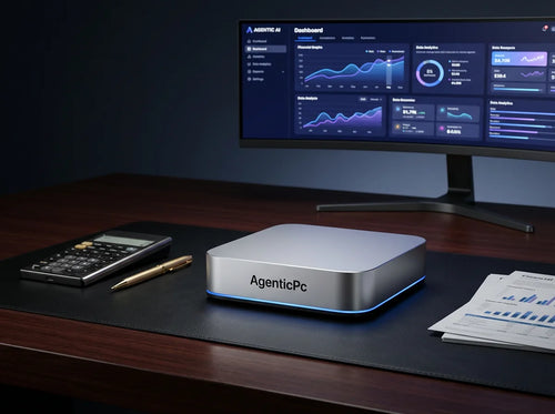 AGO-X3 Accountant & Financial Edition - AI Workstation on Finance Desk